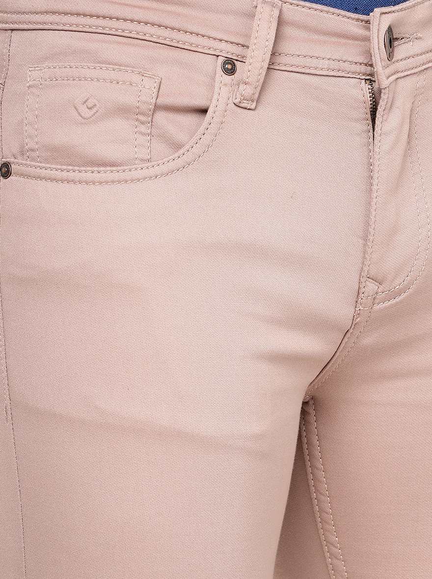 Garnet Pink Solid Urban Fit Jeans | Greenfibre