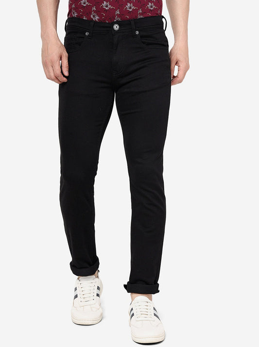 Black Solid Narrow Fit Jeans | Greenfibre