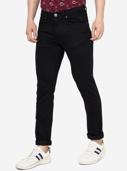 Black Solid Narrow Fit Jeans | Greenfibre