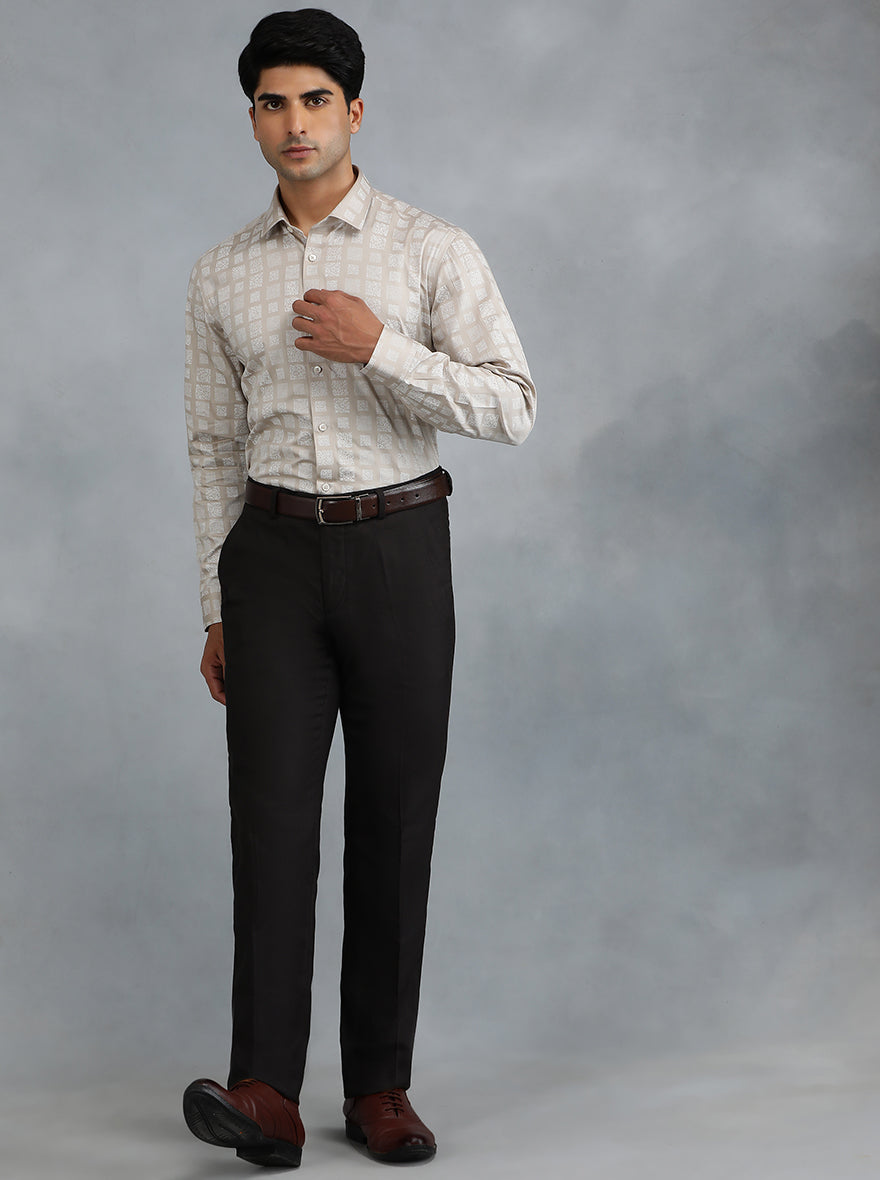 Golden Printed Slim Fit Party Wear Shirt | Greenfibre