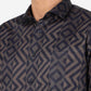 Blue Printed Slim Fit Party Wear Shirt | Greenfibre