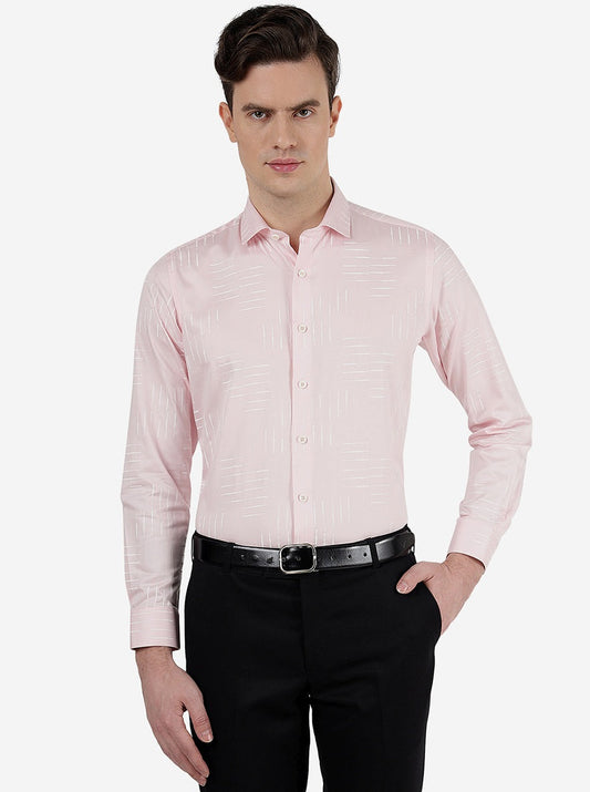 Pink Printed Slim Fit Party Wear Shirt | Greenfibre