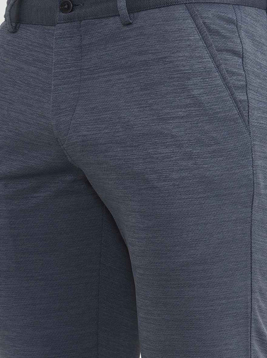 Grey Solid Slim Fit Club Wear Trouser | Greenfibre