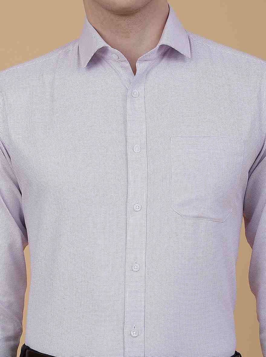 Purple Solid Slim Fit Formal Shirt | Greenfibre