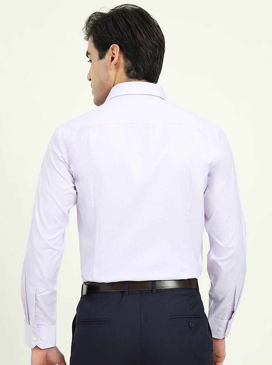 Light Purple Solid Slim Fit Formal Shirt | Greenfire