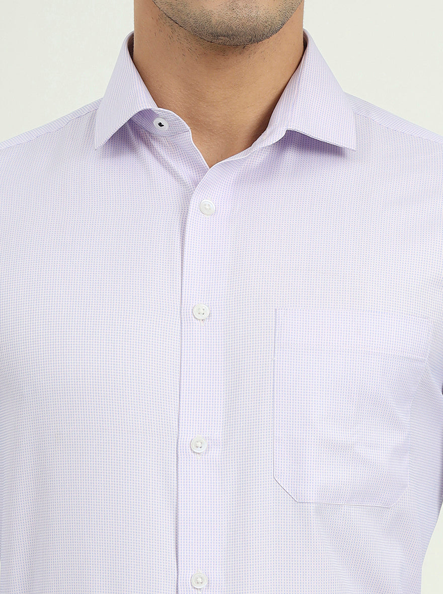 Light Purple Solid Slim Fit Formal Shirt | Greenfire