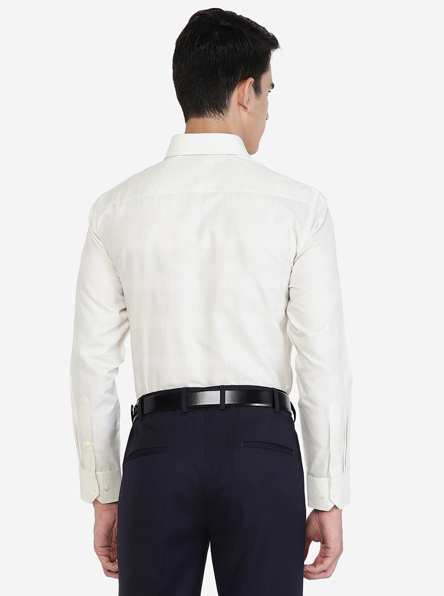 Lemon Yellow Solid Regular Fit Formal Shirt | Greenfibre
