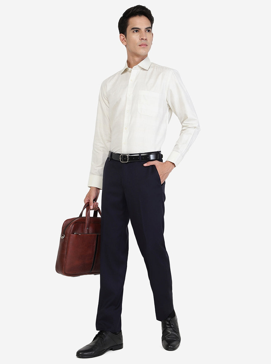 Lemon Yellow Solid Regular Fit Formal Shirt | Greenfibre