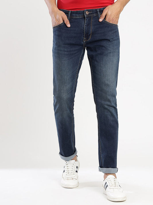 Blue Washed Narrow Fit Jeans | Greenfibre
