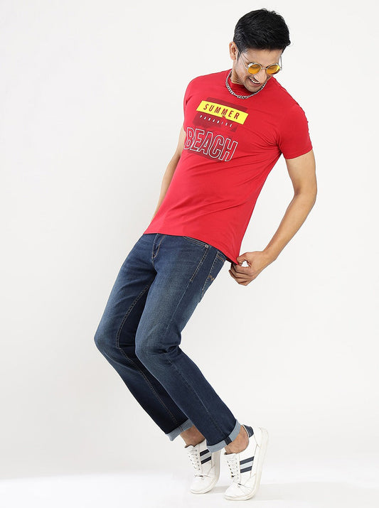 Blue Washed Narrow Fit Jeans | Greenfibre