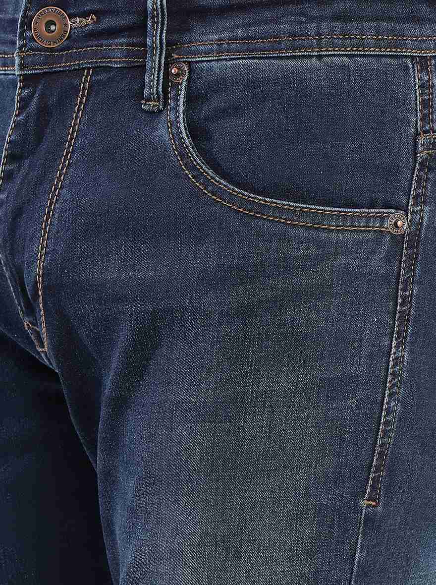Blue Washed Narrow Fit Jeans | Greenfibre