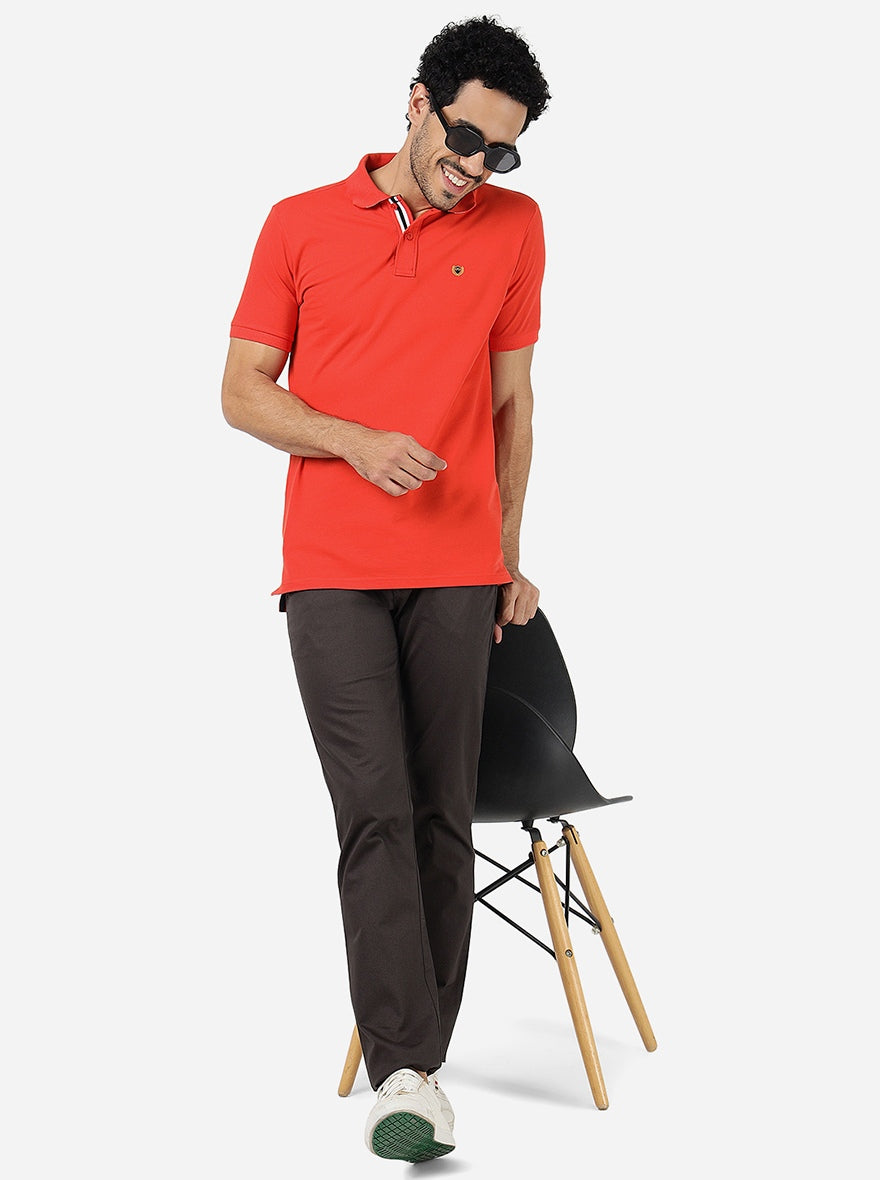 Dark Grey Solid Super Slim Fit Casual Trouser | Greenfibre
