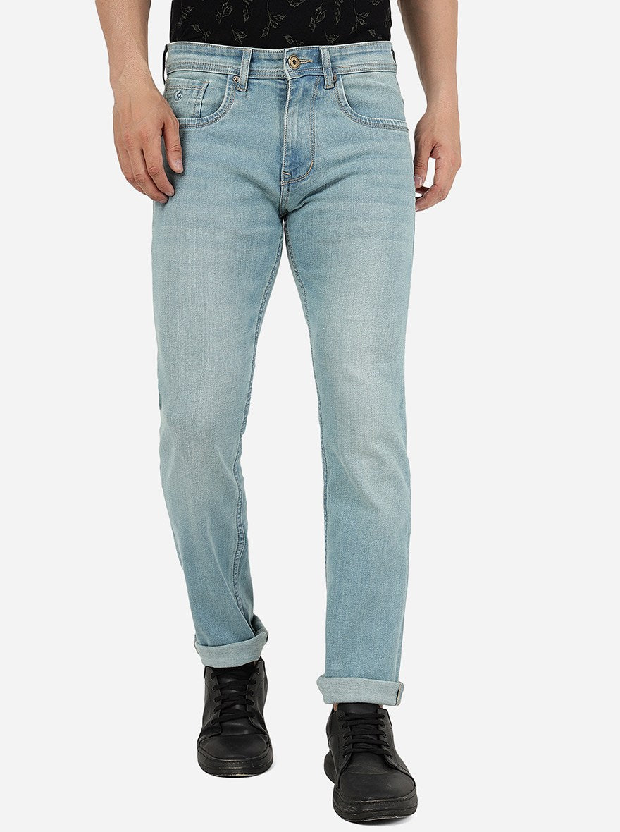 Brittany Blue Washed Straight Fit Jeans | Greenfibre