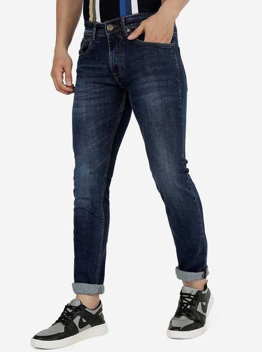 Denim Blue Washed Narrow Fit Jeans | Greenfibre
