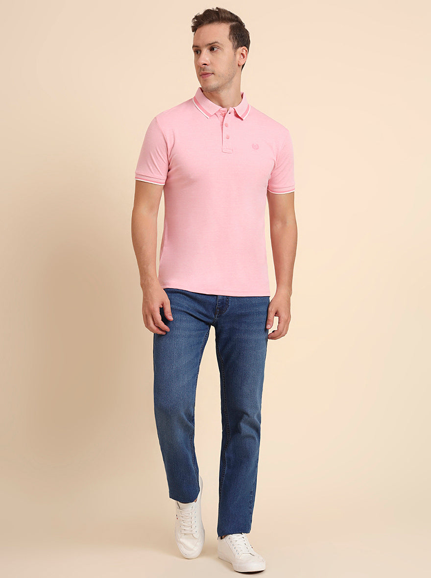 Mid Blue Washed Straight Fit Jeans | Greenfibre