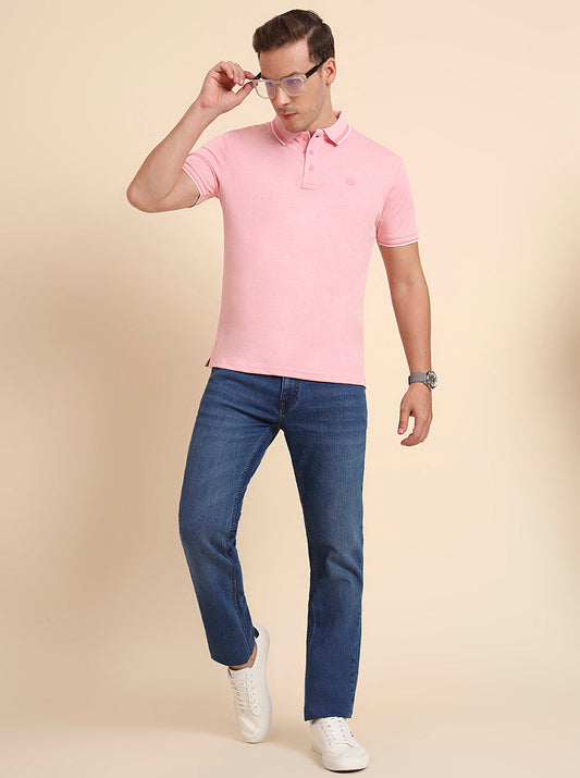 Mid Blue Washed Straight Fit Jeans | Greenfibre