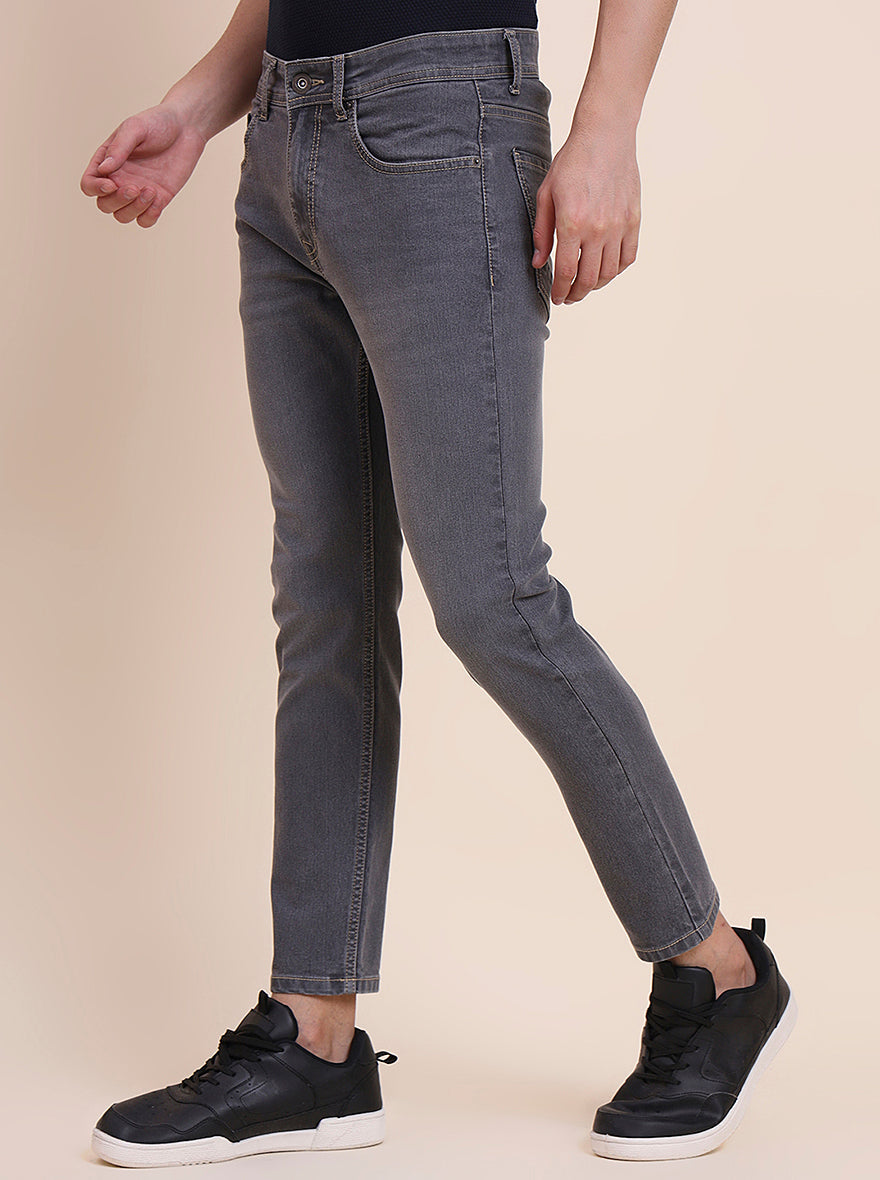 Mid Grey Washed Urban Fit Jeans | Greenfibre