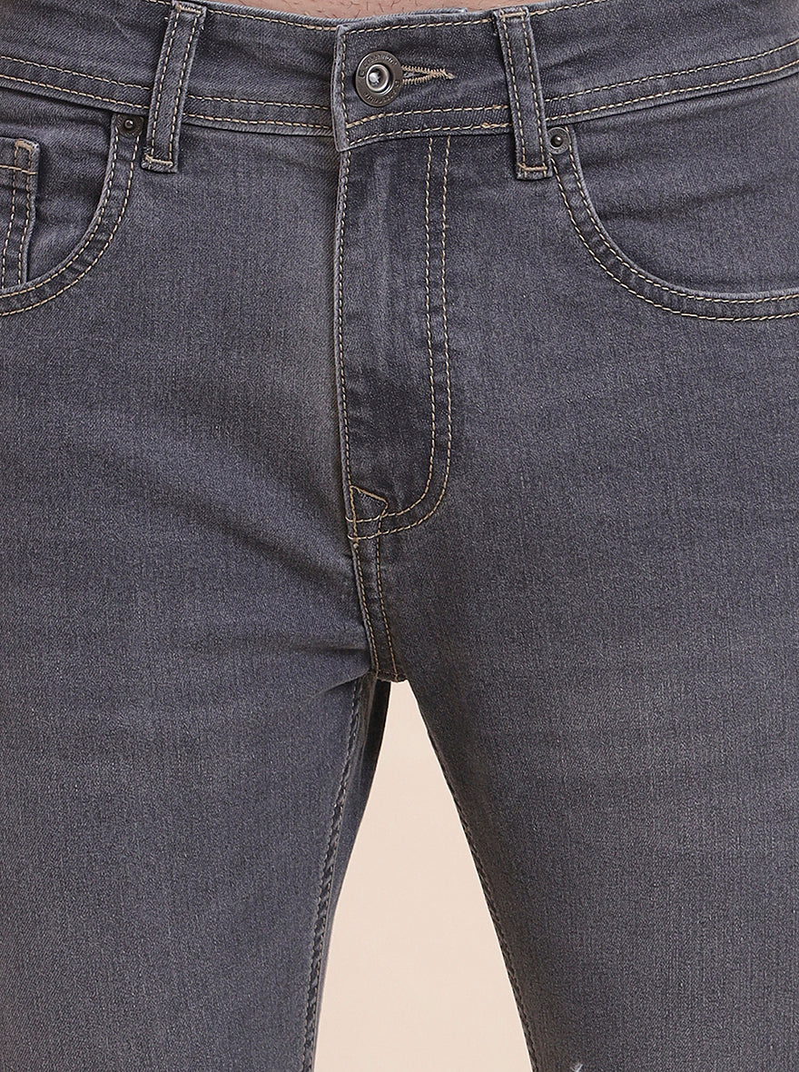 Mid Grey Washed Urban Fit Jeans | Greenfibre