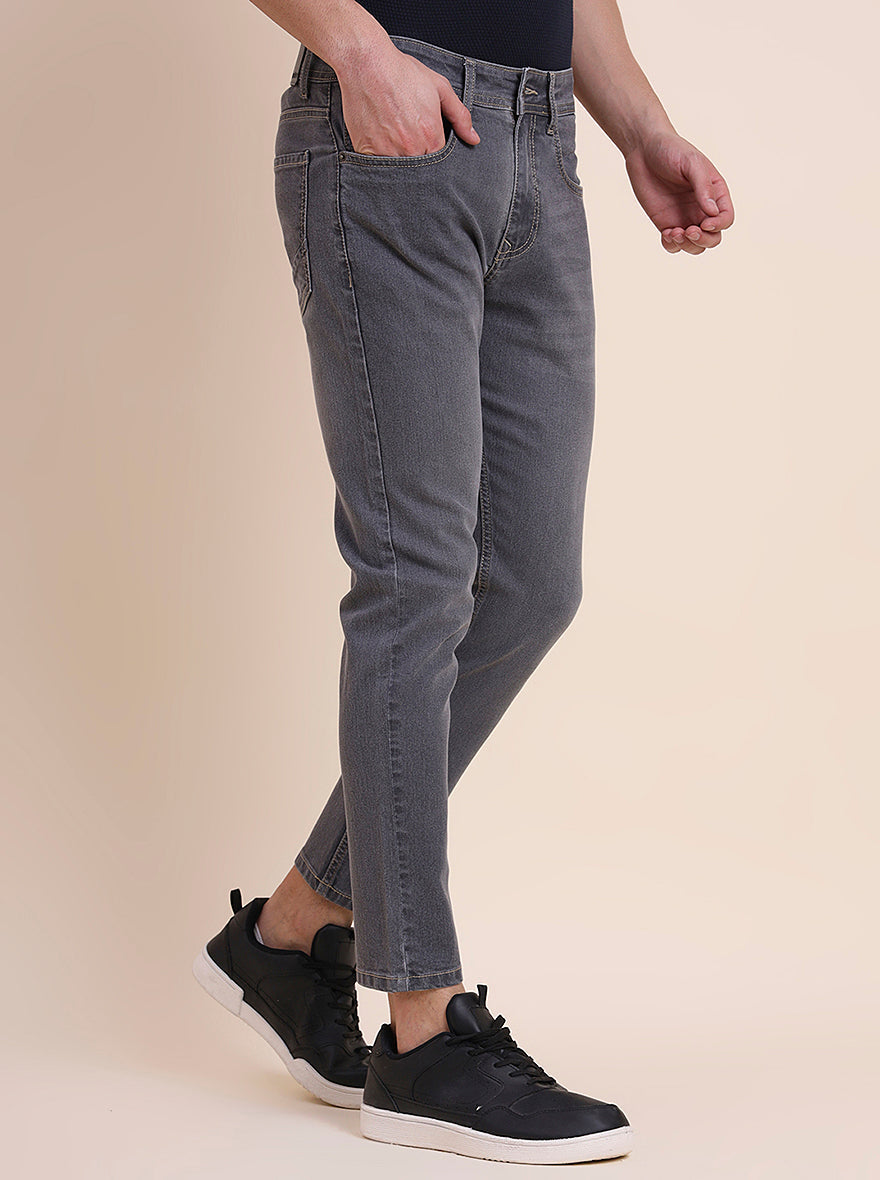Mid Grey Washed Urban Fit Jeans | Greenfibre