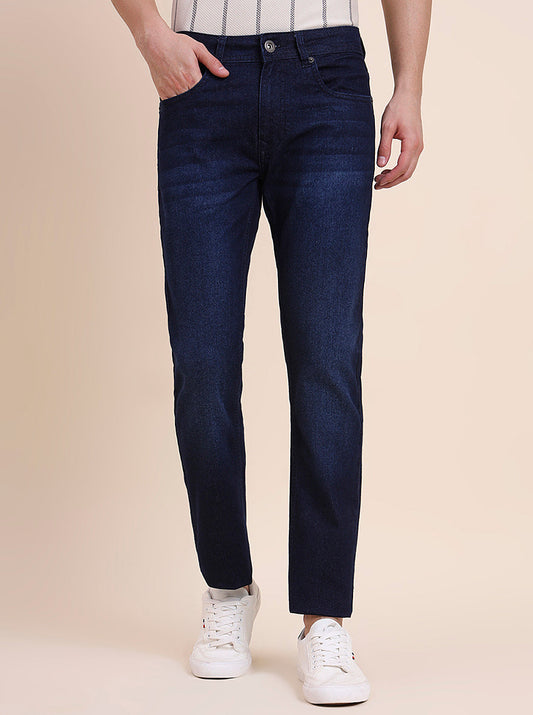 Denim Blue Washed Narrow Fit Jeans | Greenfibre