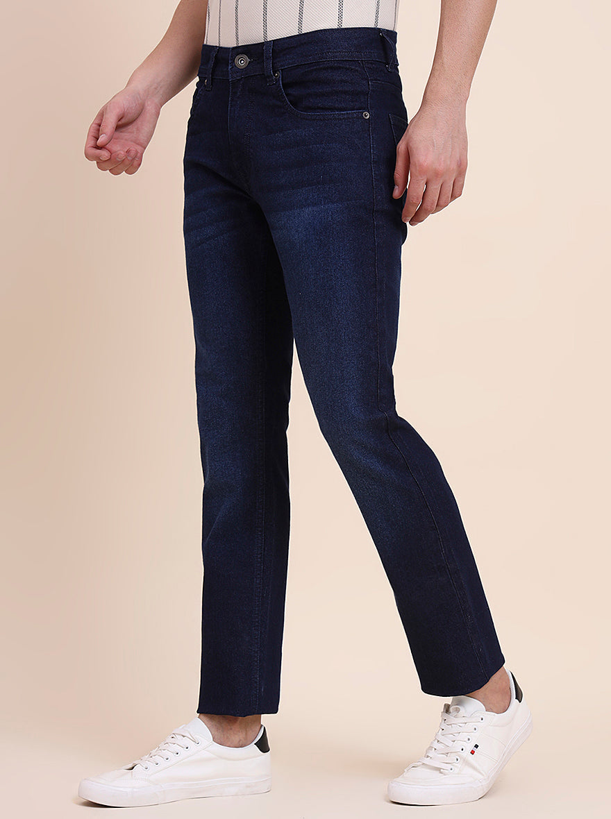 Denim Blue Washed Narrow Fit Jeans | Greenfibre