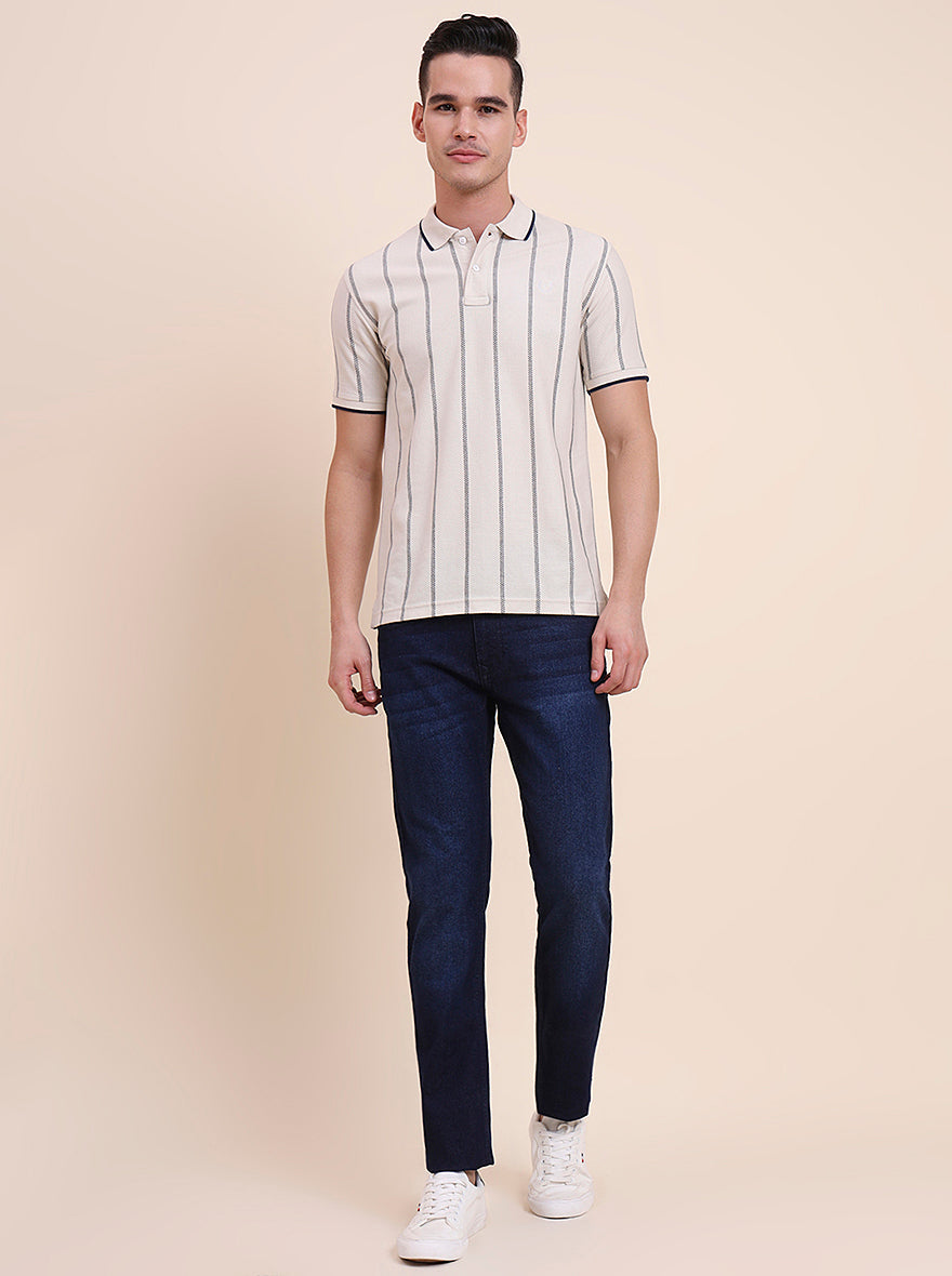 Denim Blue Washed Narrow Fit Jeans | Greenfibre