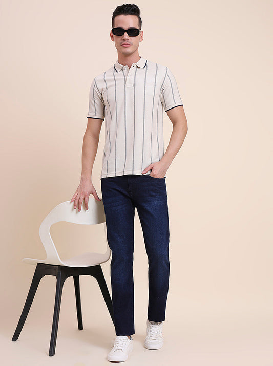 Denim Blue Washed Narrow Fit Jeans | Greenfibre