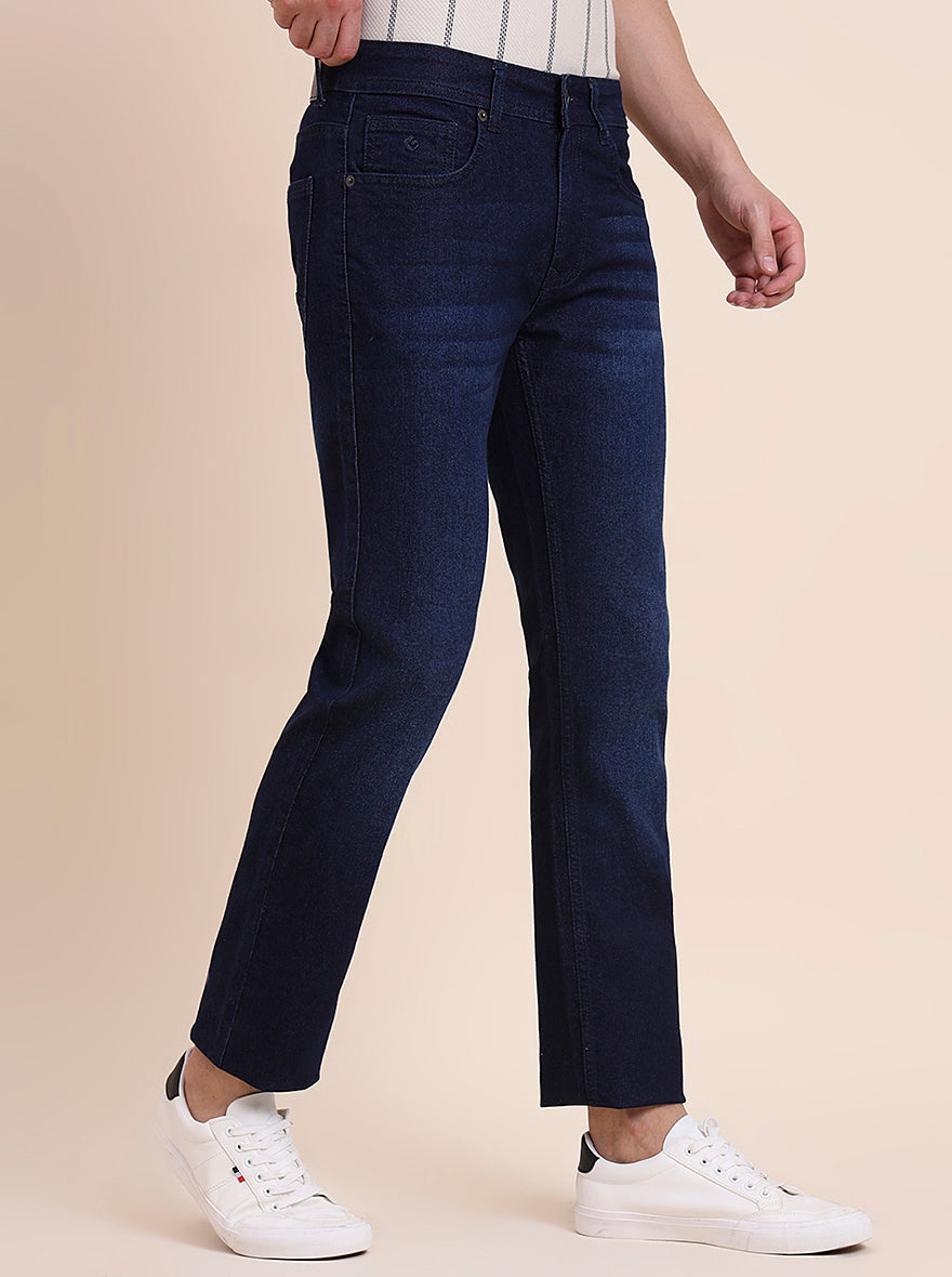 Denim Blue Washed Narrow Fit Jeans | Greenfibre