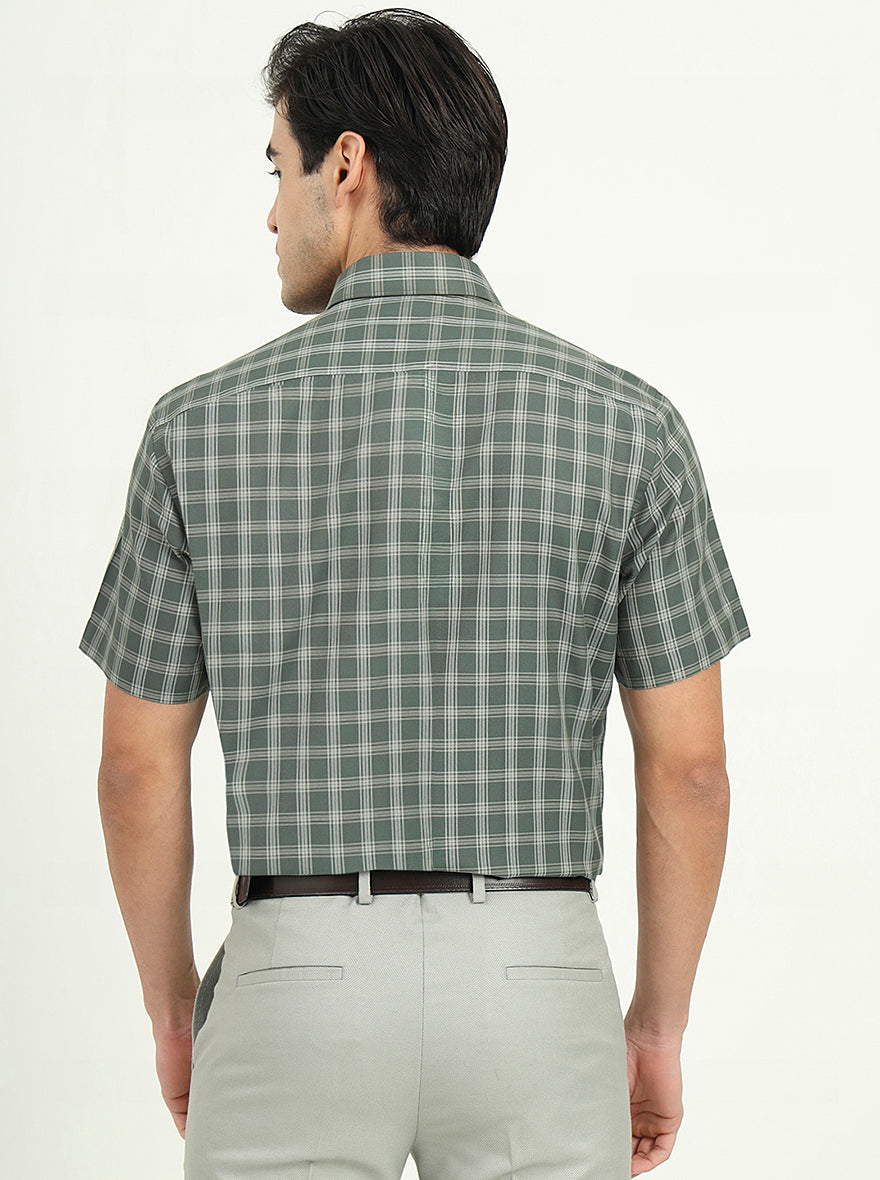 Light Green Solid Regular Fit Formal Shirt | Greenfire