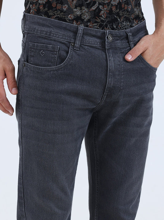 Grey Washed Narrow Fit Jeans | Greenfibre