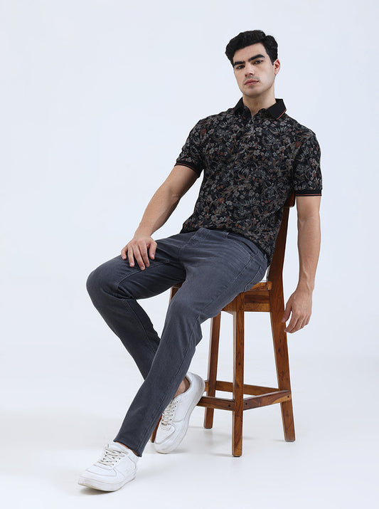 Grey Washed Narrow Fit Jeans | Greenfibre