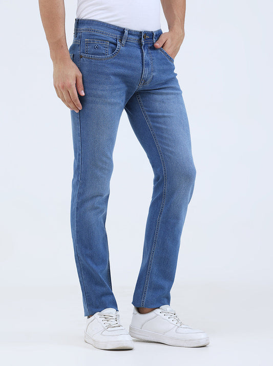 Light Blue Washed Narrow Fit Jeans | Greenfibre
