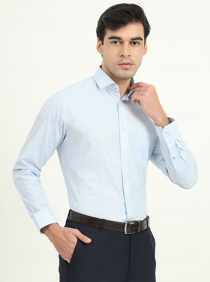 Beige Solid Slim Fit Formal Shirt | Greenfire