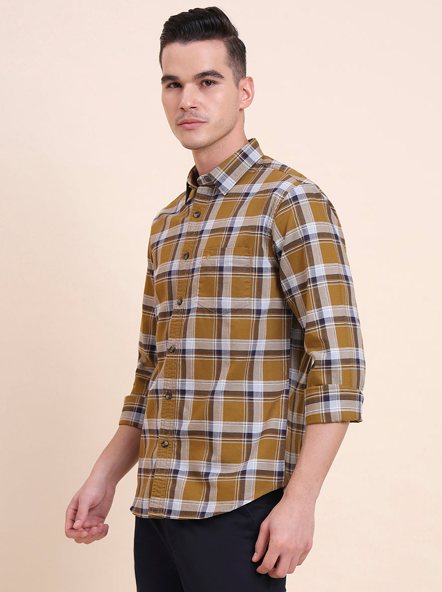 Pista Checked Slim Fit Casual Shirt | Greenfibre