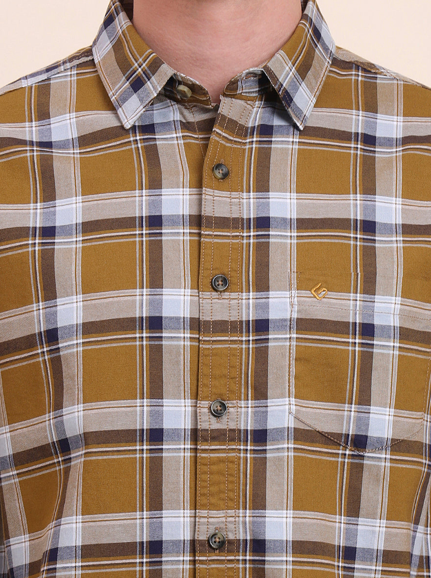 Pista Checked Slim Fit Casual Shirt | Greenfibre