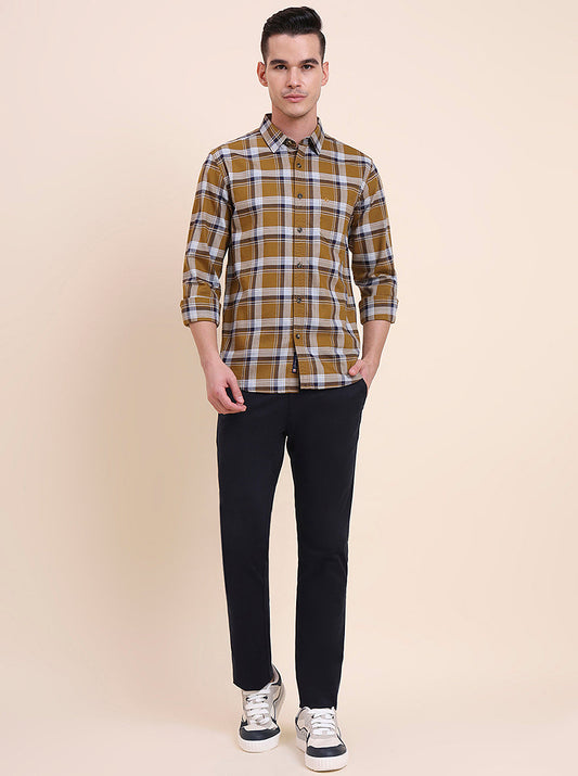 Pista Checked Slim Fit Casual Shirt | Greenfibre