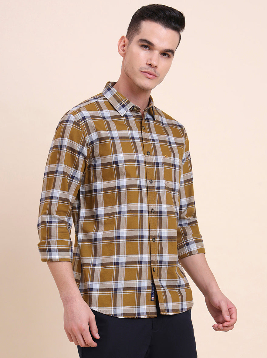 Pista Checked Slim Fit Casual Shirt | Greenfibre
