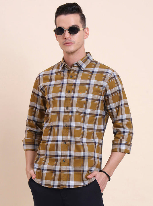 Pista Checked Slim Fit Casual Shirt | Greenfibre