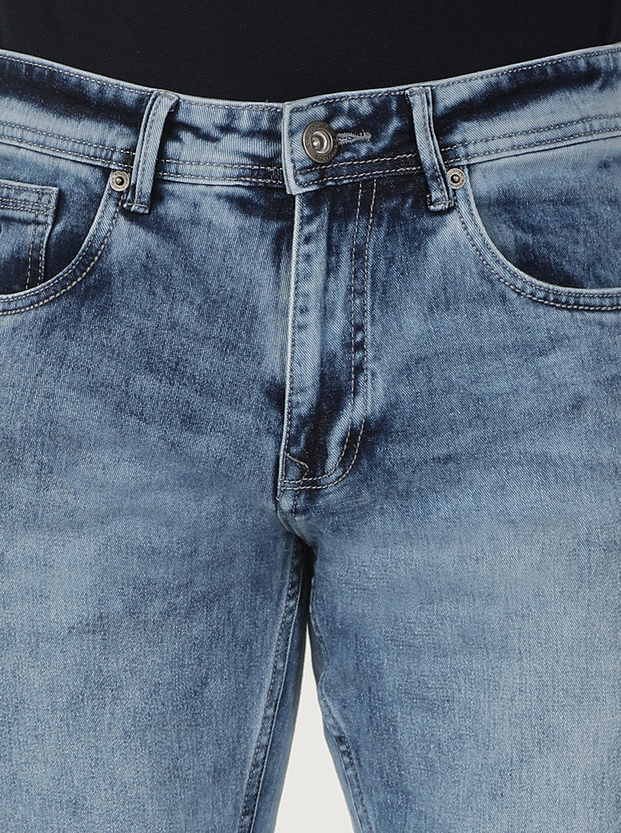 Cloudy Blue Washed Narrow Fit Jeans | Greenfibre