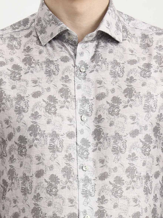 Fawn Printed Slim Fit Party Wear Shirt | Greenfibre
