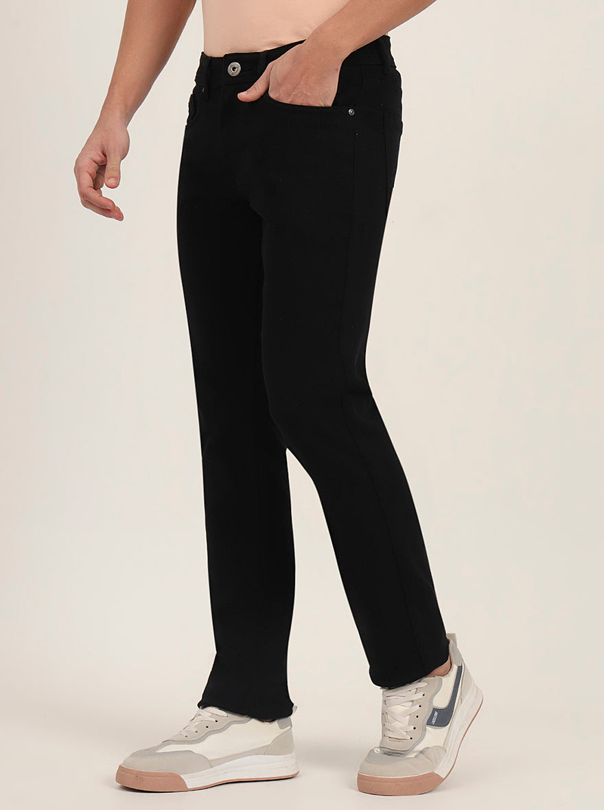 Raw Black Washed Straight Fit Jeans | Greenfibre