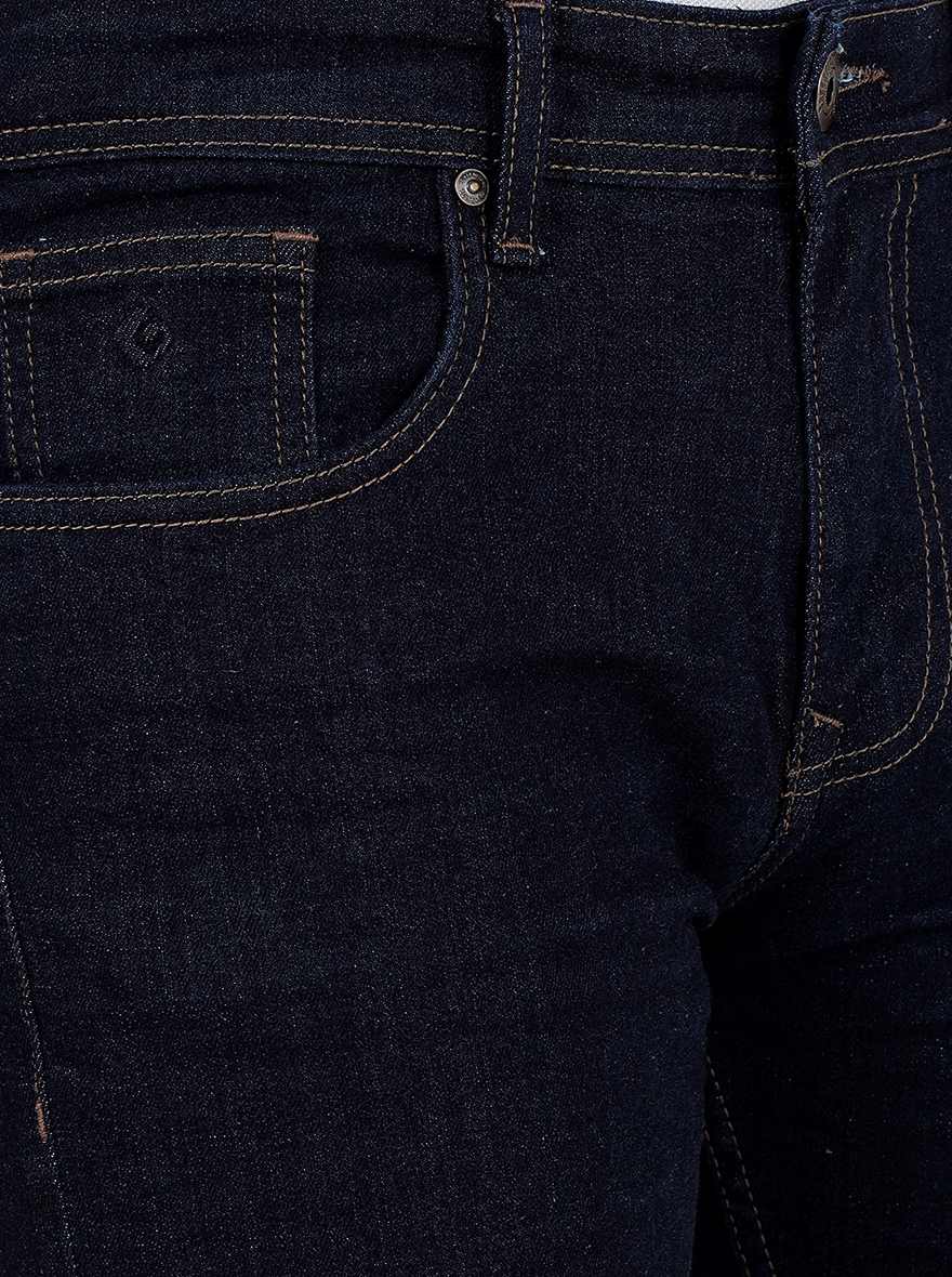Blue Solid Straight Fit Jeans | Greenfibre