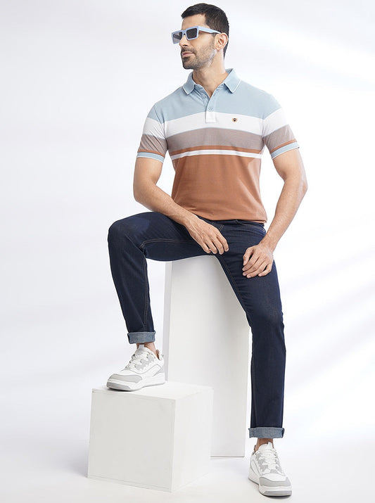 Navy Blue Washed Narrow Fit Jeans | Greenfibre