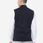 Navy Blue Solid Regular Fit Bandhgala Jacket | Greenfibre