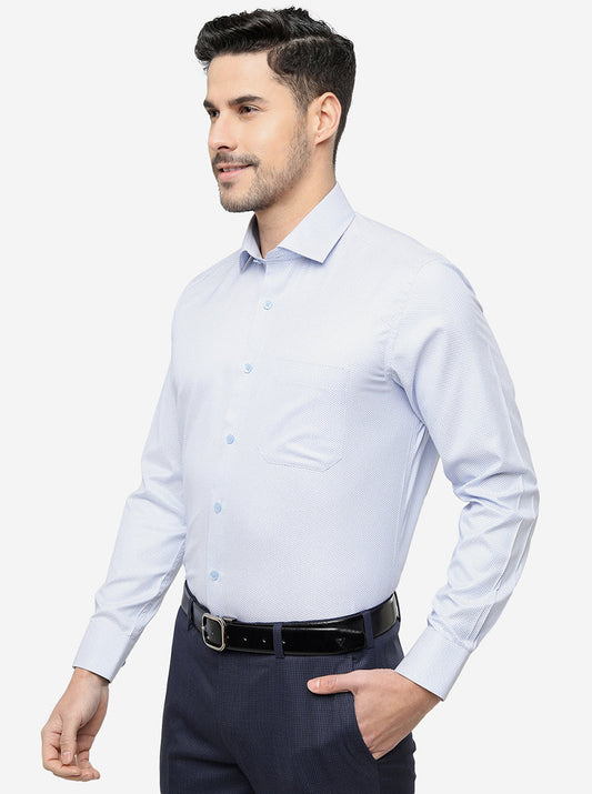 Light Blue Solid Slim Fit Formal Shirt | Greenfibre