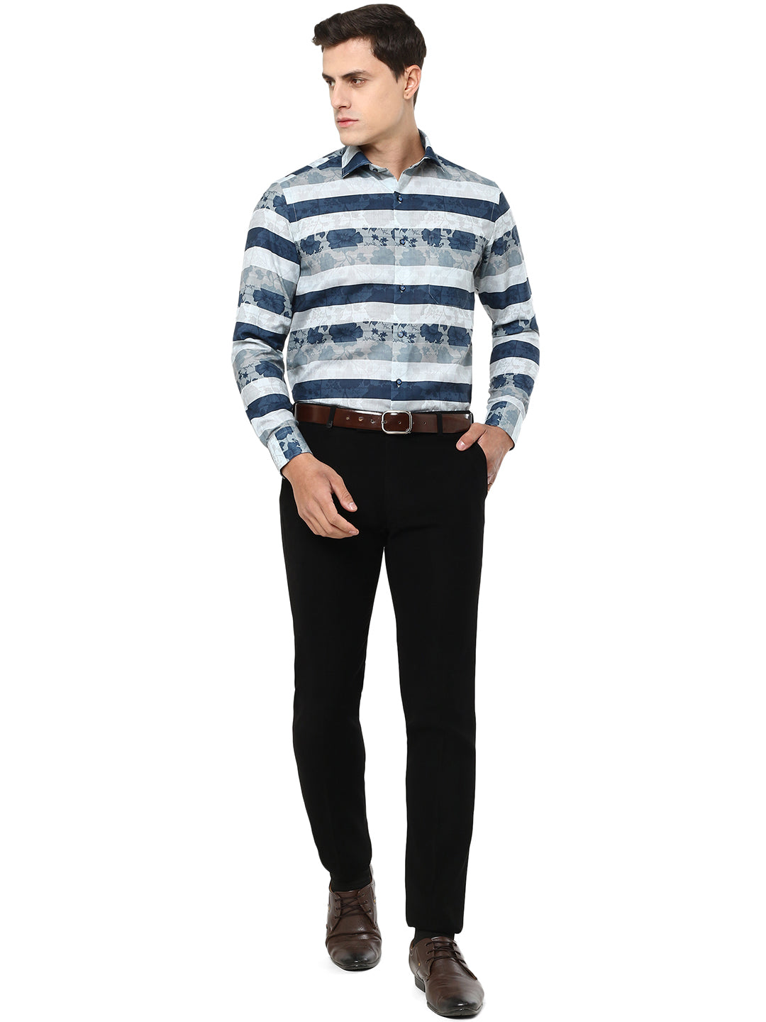 Multicolor Printed Slim Fit Party Wear Shirt | Greenfibre