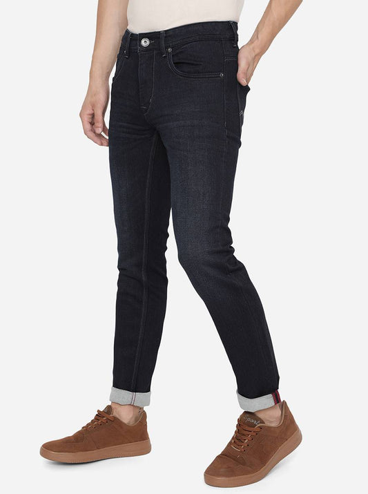 Dark Blue Washed Narrow Fit Jeans | Greenfibre