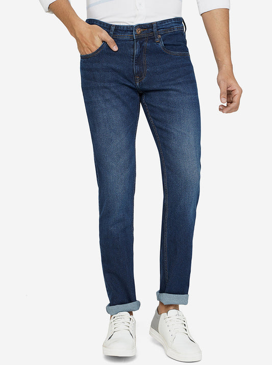 Blue Washed Narrow Fit Jeans | Greenfibre