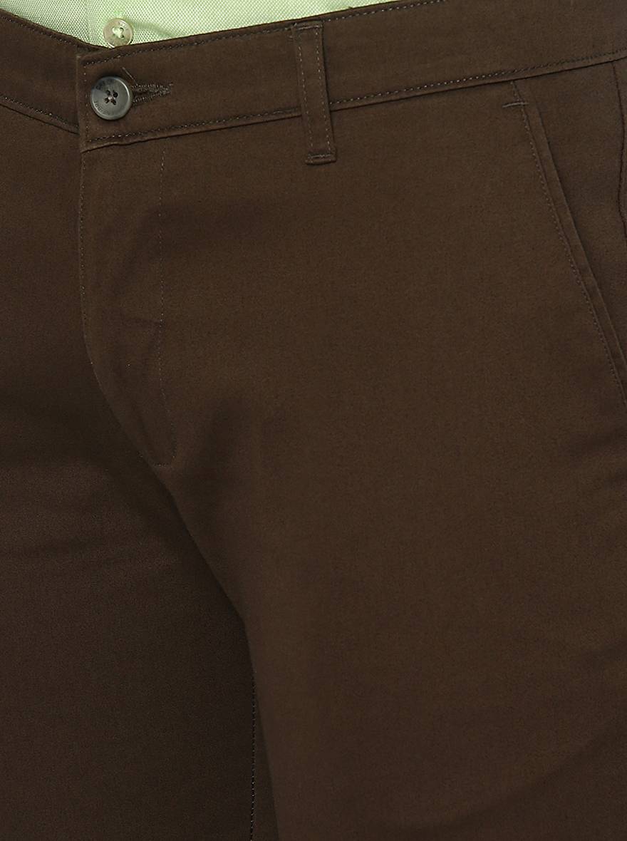 Dark Grey Solid Super Slim Fit Casual Trouser | Greenfibre