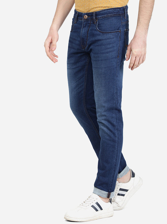 Night Blue Washed Narrow Fit Jeans | Greenfibre